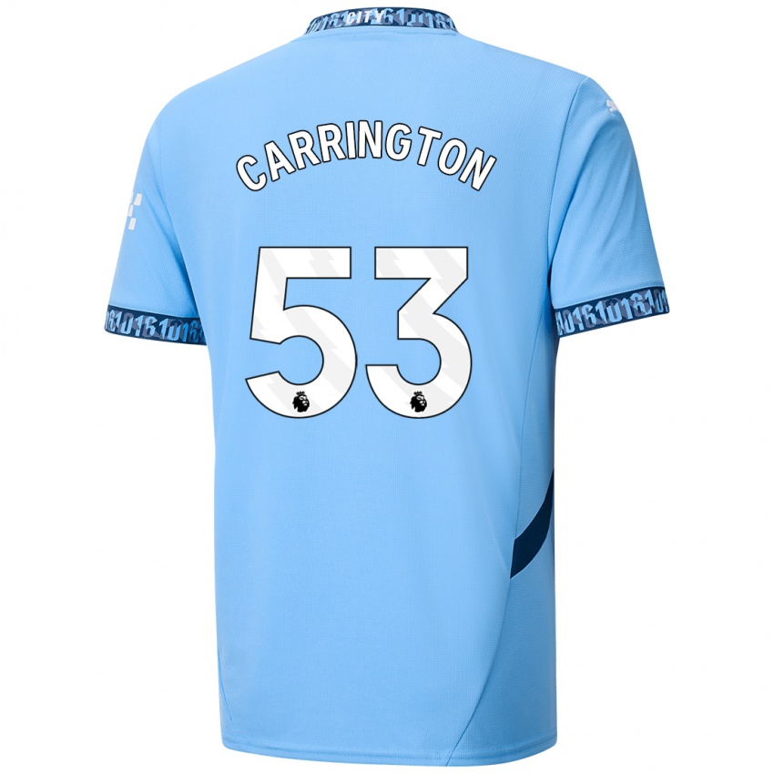 Hombre Camiseta Ezra Carrington #53 Azul Marino 1ª Equipación 2024/25 La Camisa Chile