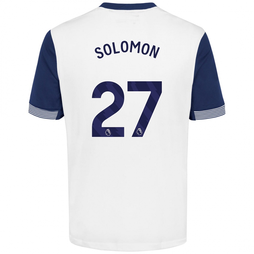 Hombre Camiseta Manor Solomon #27 Blanco Azul 1ª Equipación 2024/25 La Camisa Chile