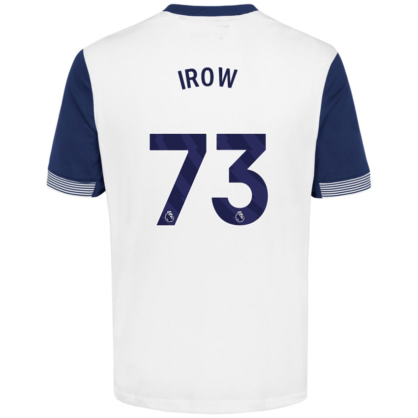 Hombre Camiseta Oliver Irow #73 Blanco Azul 1ª Equipación 2024/25 La Camisa Chile