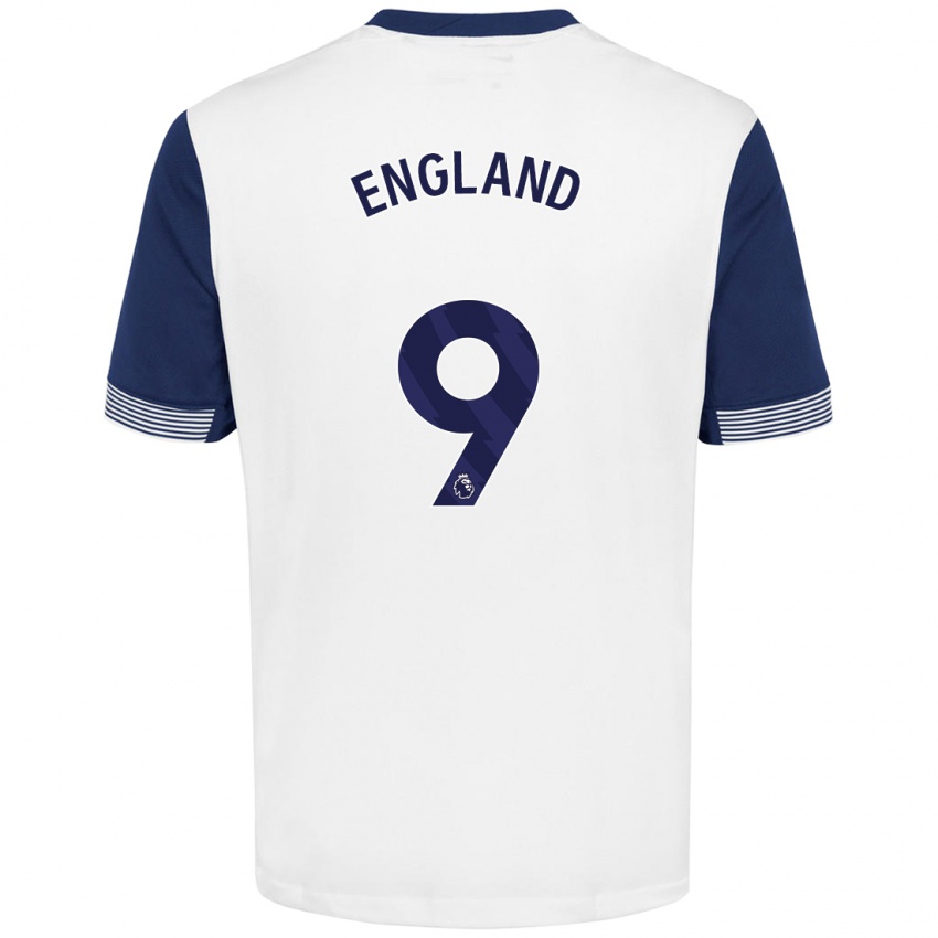 Hombre Camiseta Bethany England #9 Blanco Azul 1ª Equipación 2024/25 La Camisa Chile