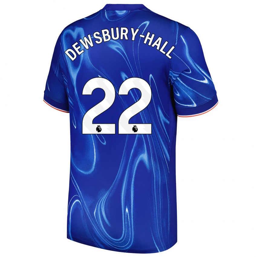 Hombre Camiseta Kiernan Dewsbury-Hall #22 Azul Blanco 1ª Equipación 2024/25 La Camisa Chile