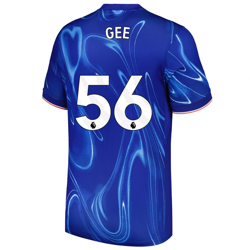 Hombre Camiseta Billy Gee #56 Azul Blanco 1ª Equipación 2024/25 La Camisa Chile