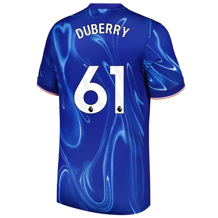 Hombre Camiseta Zain Silcott-Duberry #61 Azul Blanco 1ª Equipación 2024/25 La Camisa Chile