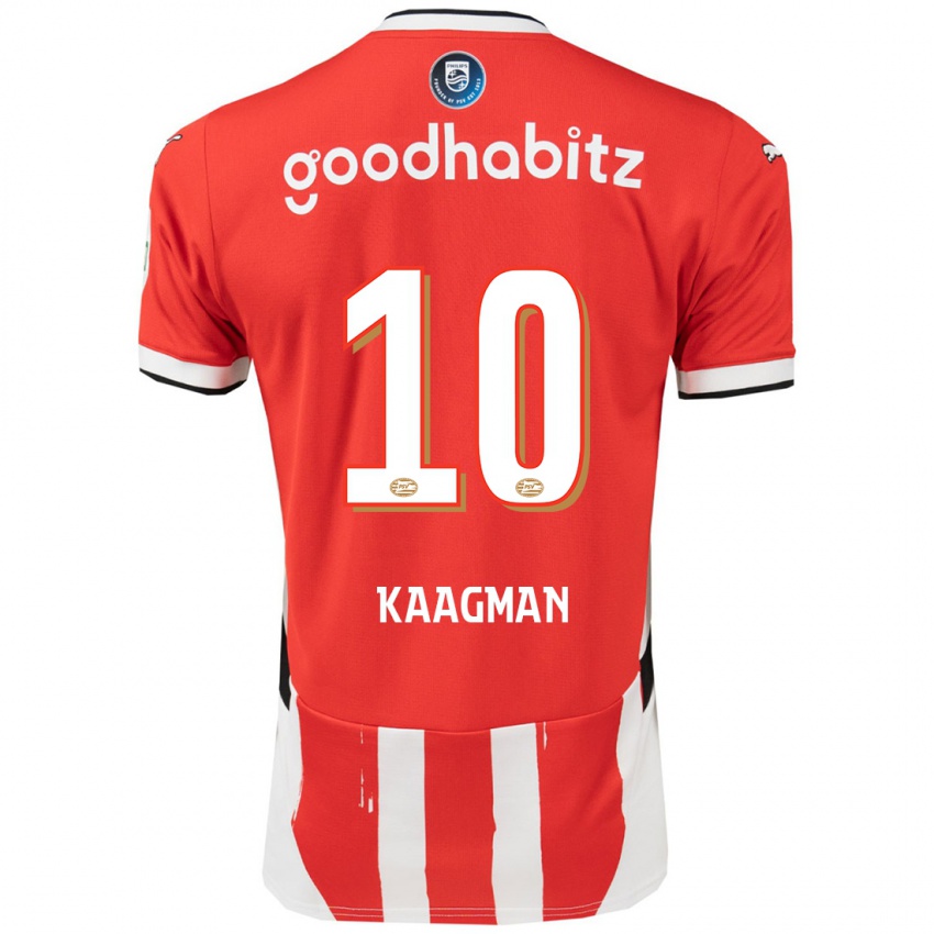 Hombre Camiseta Inessa Kaagman #10 Rojo Blanco 1ª Equipación 2024/25 La Camisa Chile