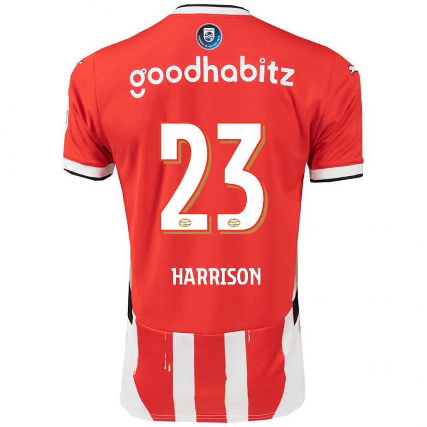 Hombre Camiseta Amy Harrison #23 Rojo Blanco 1ª Equipación 2024/25 La Camisa Chile