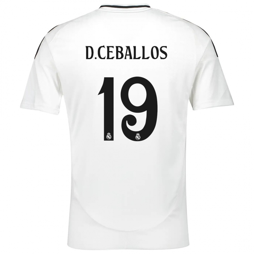 Hombre Camiseta Dani Ceballos #19 Blanco 1ª Equipación 2024/25 La Camisa Chile