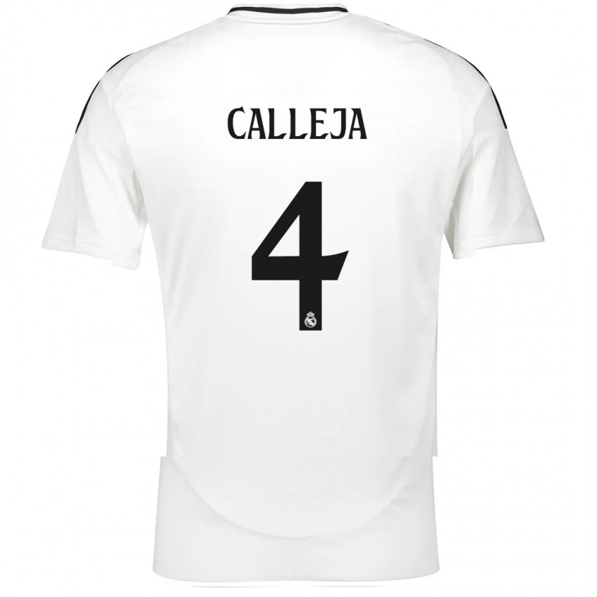 Hombre Camiseta Jaime Calleja #4 Blanco 1ª Equipación 2024/25 La Camisa Chile