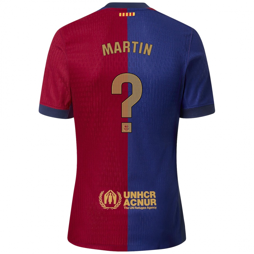 Hombre Camiseta Antonio Martin #0 Azul Rojo 1ª Equipación 2024/25 La Camisa Chile