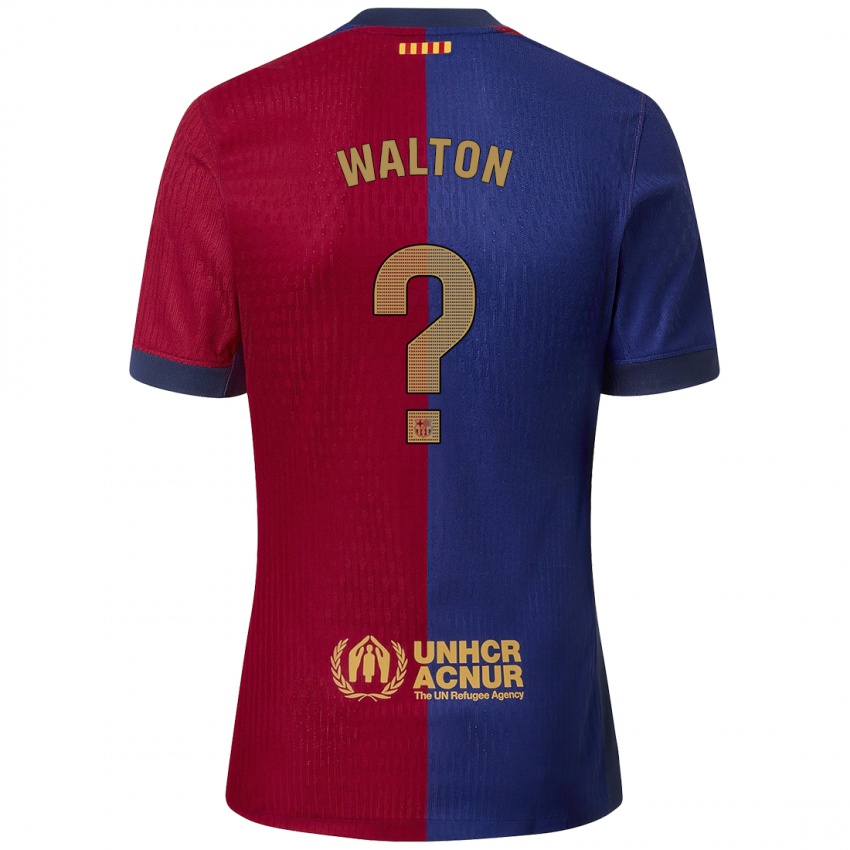 Hombre Camiseta Alexander Walton #0 Azul Rojo 1ª Equipación 2024/25 La Camisa Chile