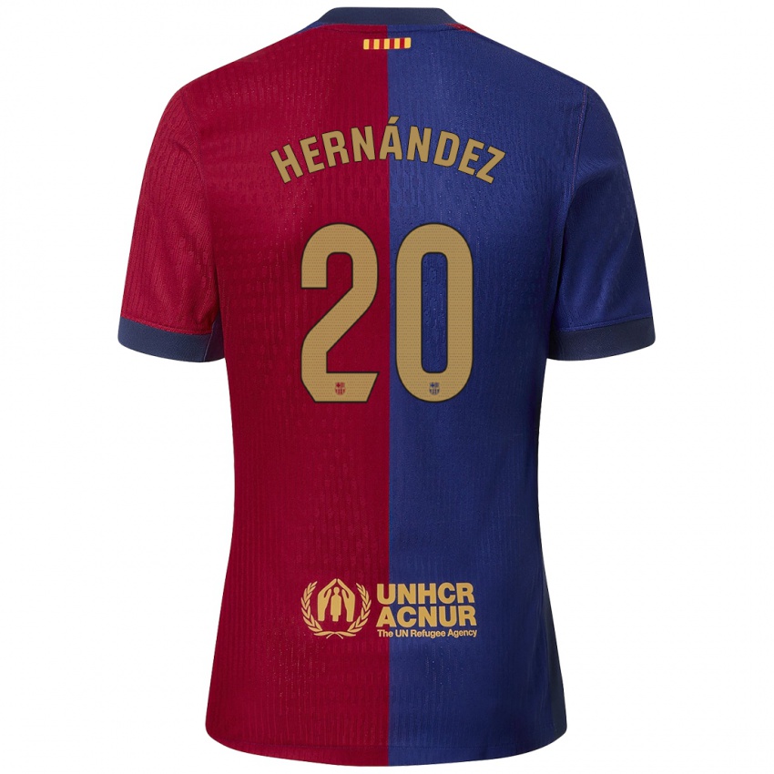 Hombre Camiseta Unai Hernández #20 Azul Rojo 1ª Equipación 2024/25 La Camisa Chile