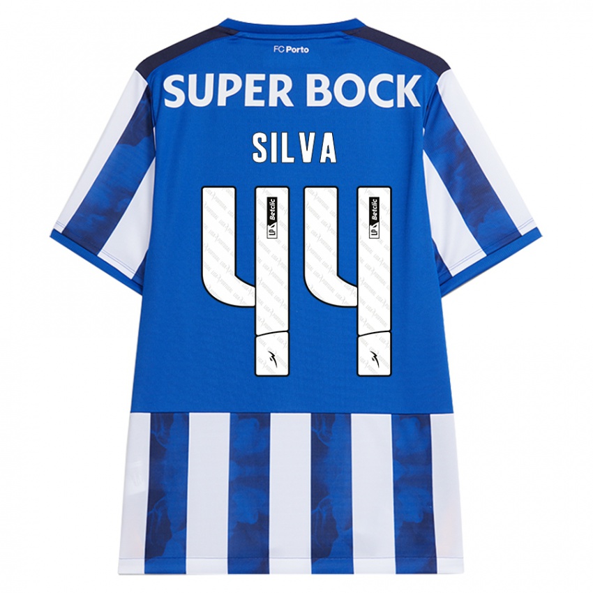 Hombre Camiseta Felipe Silva #44 Azul Blanco 1ª Equipación 2024/25 La Camisa Chile