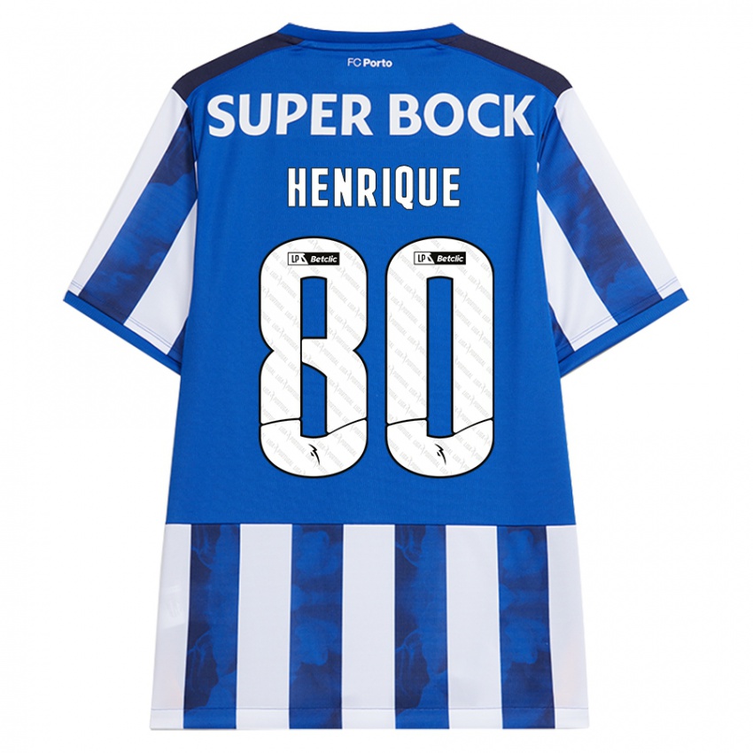 Hombre Camiseta Kaio Henrique #80 Azul Blanco 1ª Equipación 2024/25 La Camisa Chile