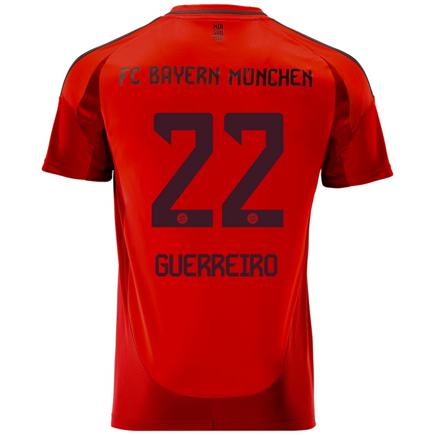 Hombre Camiseta Raphael Guerreiro #22 Rojo 1ª Equipación 2024/25 La Camisa Chile