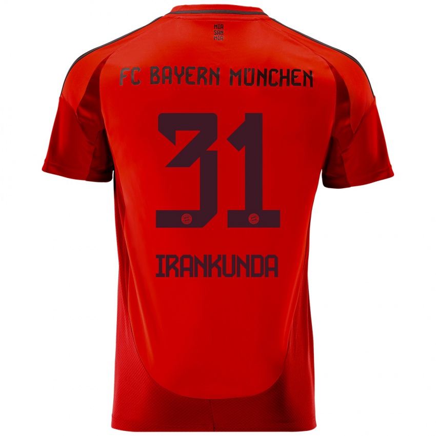 Hombre Camiseta Nestory Irankunda #31 Rojo 1ª Equipación 2024/25 La Camisa Chile