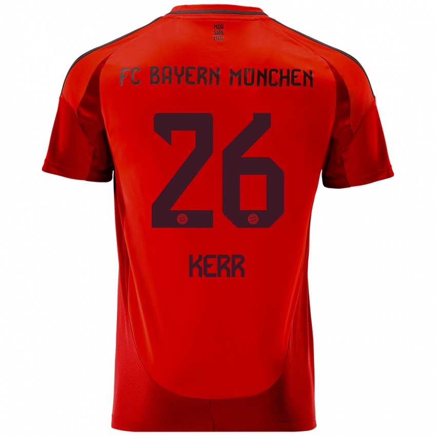 Hombre Camiseta Samantha Kerr #26 Rojo 1ª Equipación 2024/25 La Camisa Chile