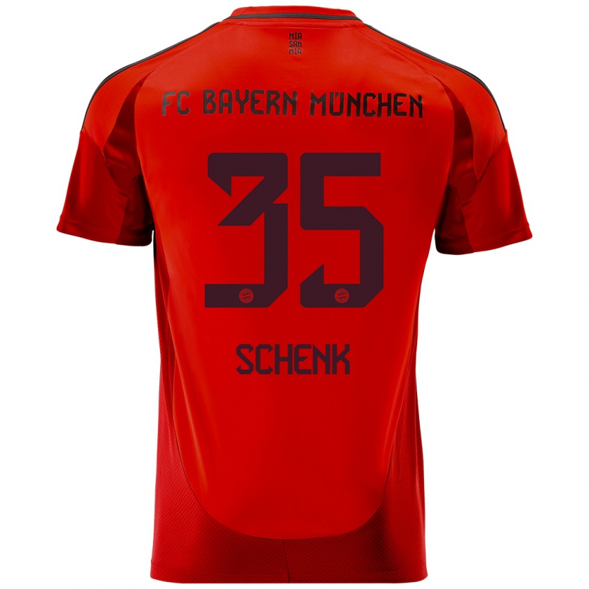 Hombre Camiseta Johannes Schenk #35 Rojo 1ª Equipación 2024/25 La Camisa Chile