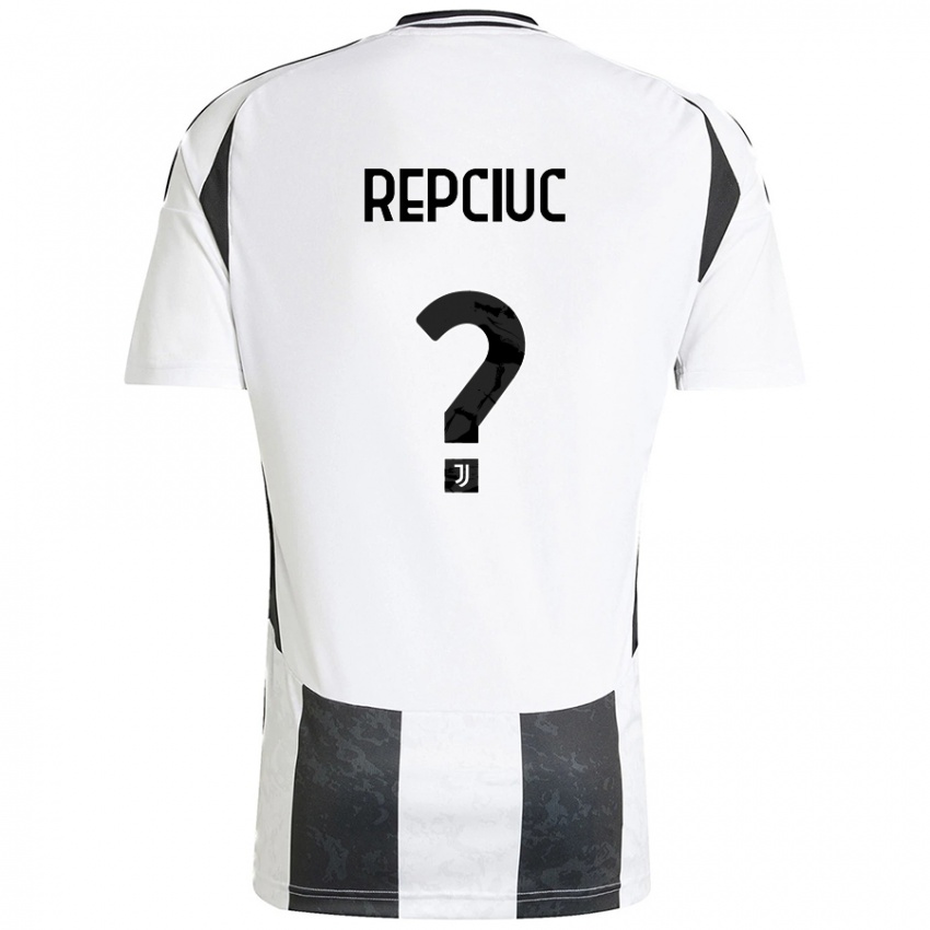 Hombre Camiseta Gabriel Repciuc #0 Blanco Negro 1ª Equipación 2024/25 La Camisa Chile