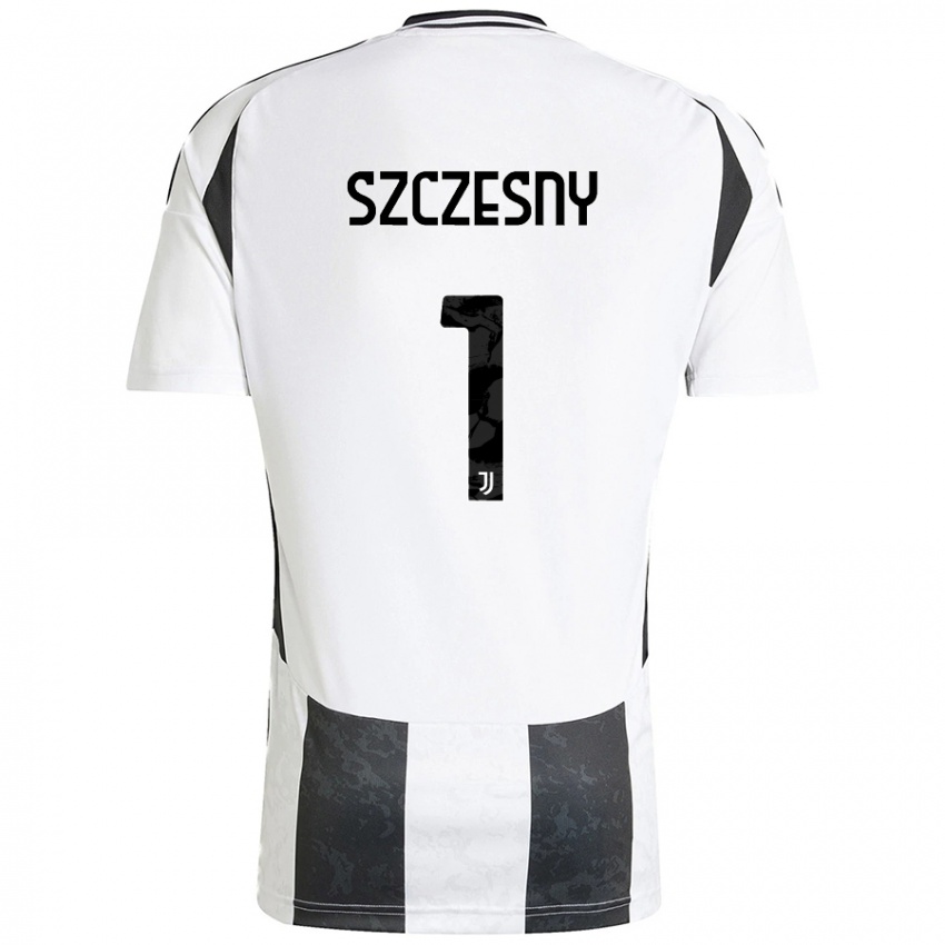 Hombre Camiseta Wojciech Szczesny #1 Blanco Negro 1ª Equipación 2024/25 La Camisa Chile