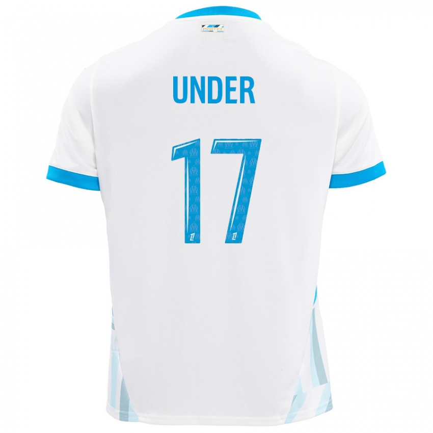 Hombre Camiseta Cengiz Under #17 Blanco Azul Cielo 1ª Equipación 2024/25 La Camisa Chile