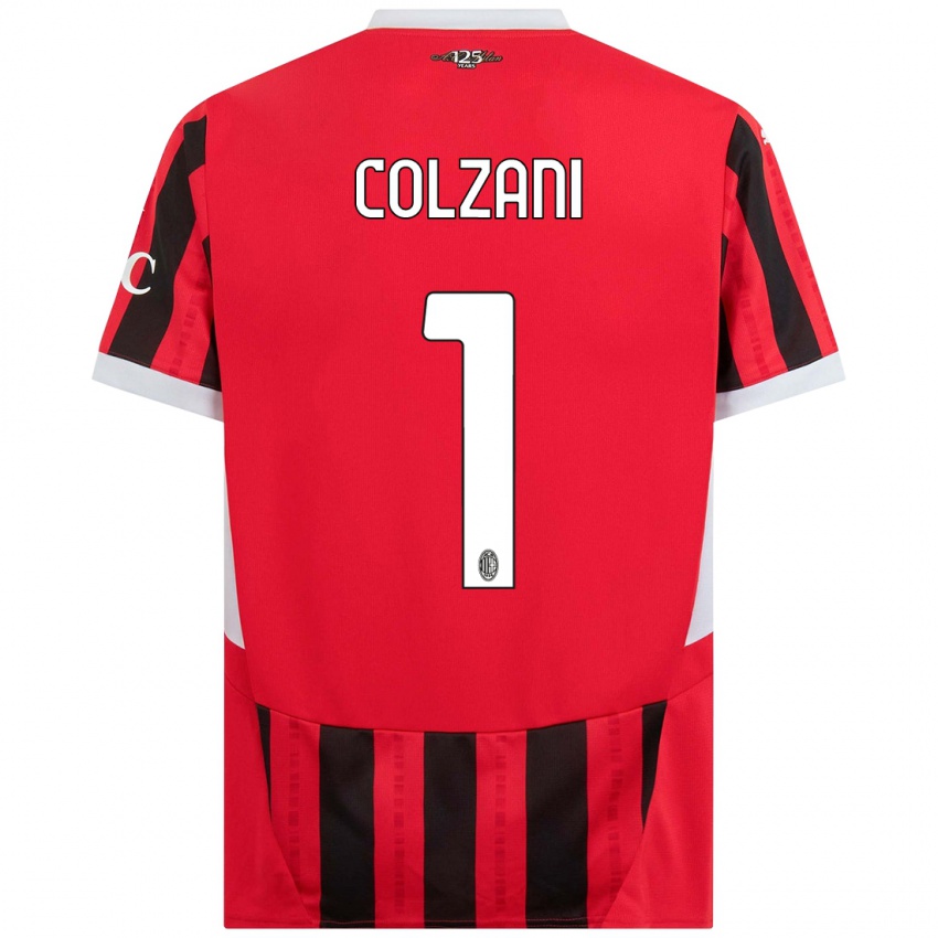 Hombre Camiseta Edoardo Colzani #1 Rojo Negro 1ª Equipación 2024/25 La Camisa Chile