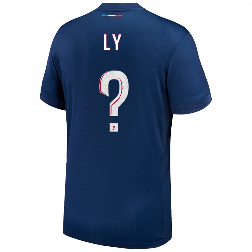 Hombre Camiseta Elijah Ly #0 Azul Marino Blanco 1ª Equipación 2024/25 La Camisa Chile