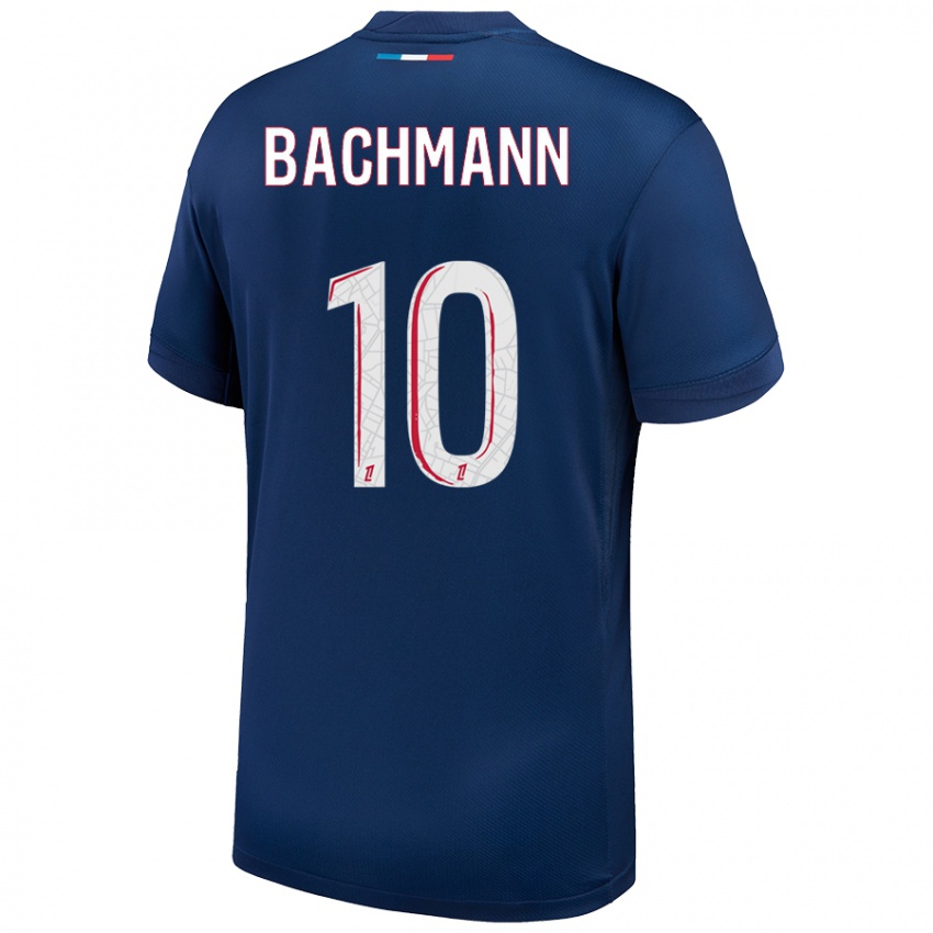 Hombre Camiseta Ramona Bachmann #10 Azul Marino Blanco 1ª Equipación 2024/25 La Camisa Chile