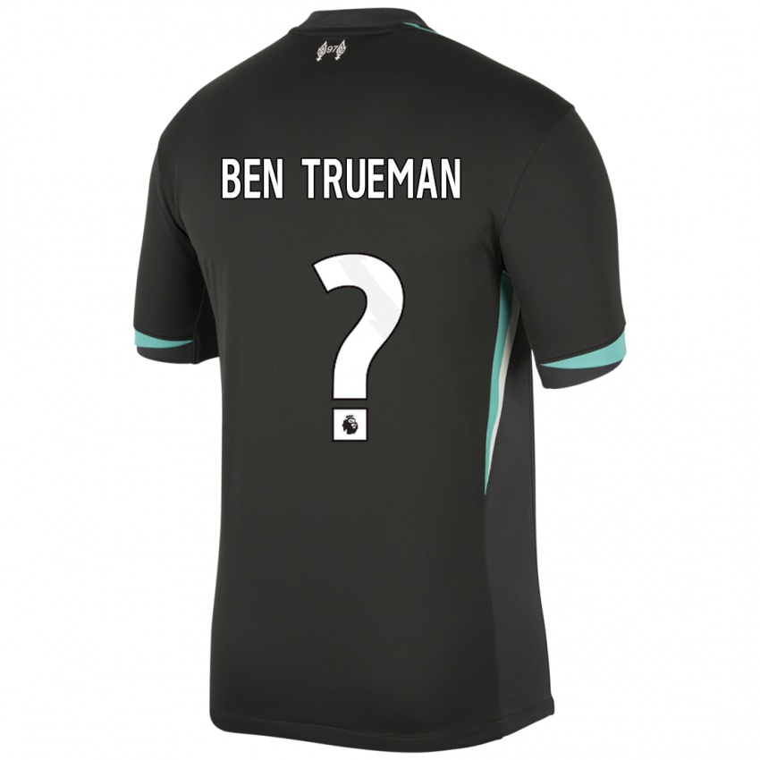 Hombre Camiseta Ben Trueman #0 Negro Antracita Blanco 2ª Equipación 2024/25 La Camisa Chile