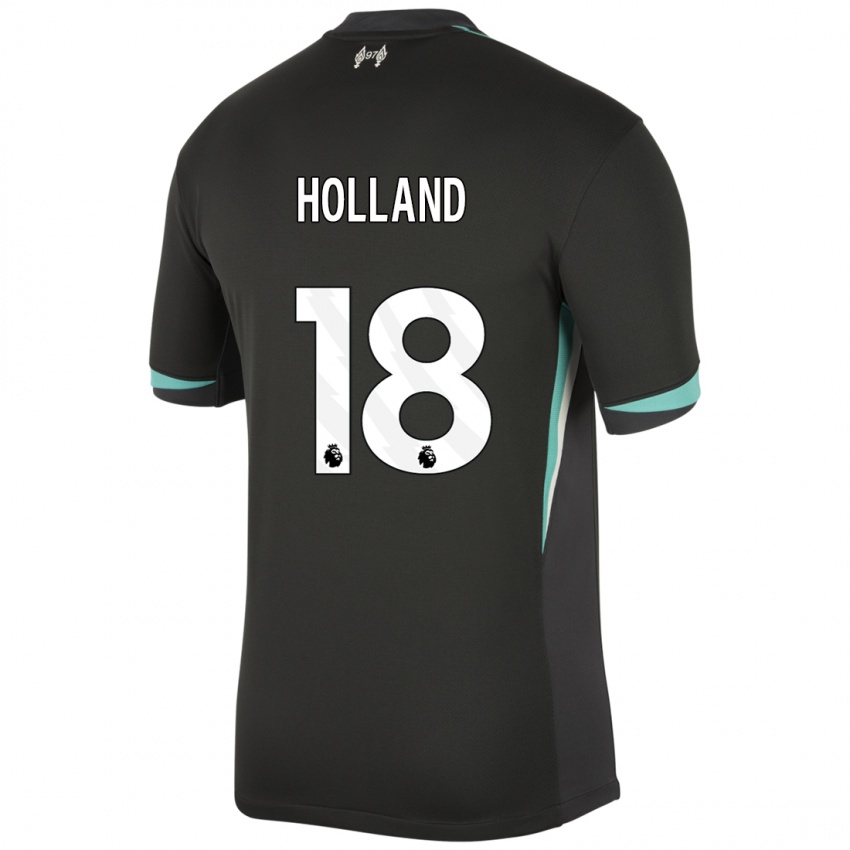 Hombre Camiseta Ceri Holland #18 Negro Antracita Blanco 2ª Equipación 2024/25 La Camisa Chile