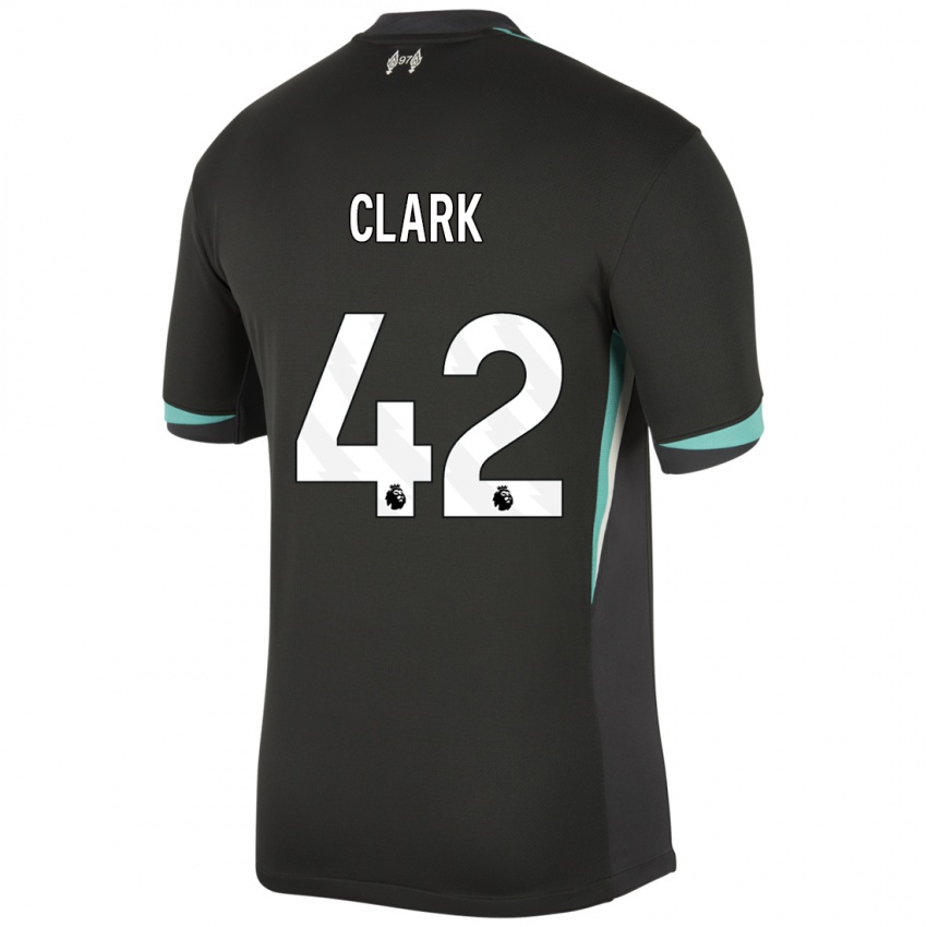 Hombre Camiseta Bobby Clark #42 Negro Antracita Blanco 2ª Equipación 2024/25 La Camisa Chile