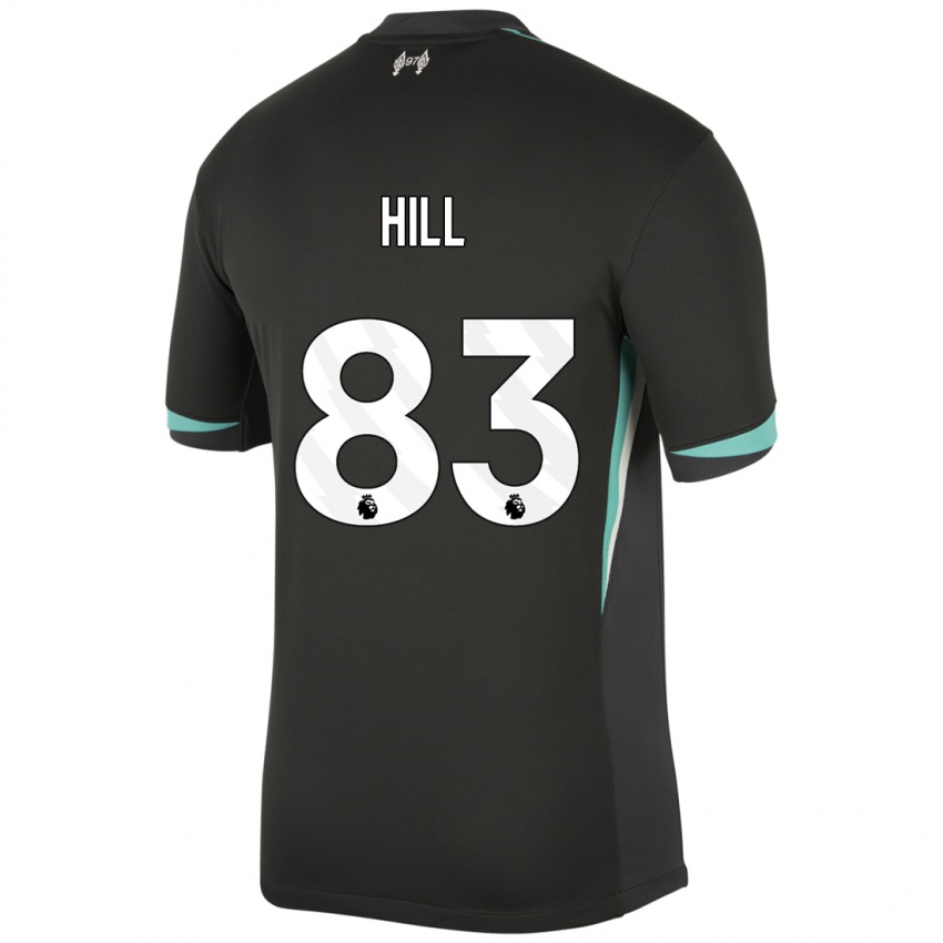 Hombre Camiseta Thomas Hill #83 Negro Antracita Blanco 2ª Equipación 2024/25 La Camisa Chile