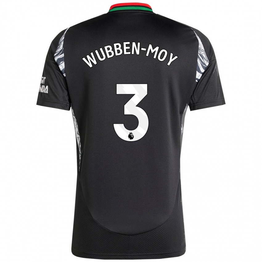 Hombre Camiseta Lotte Wubben-Moy #3 Negro 2ª Equipación 2024/25 La Camisa Chile