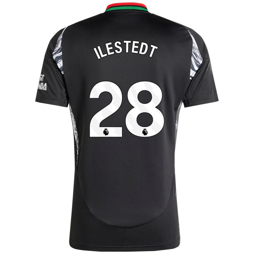 Hombre Camiseta Amanda Ilestedt #28 Negro 2ª Equipación 2024/25 La Camisa Chile