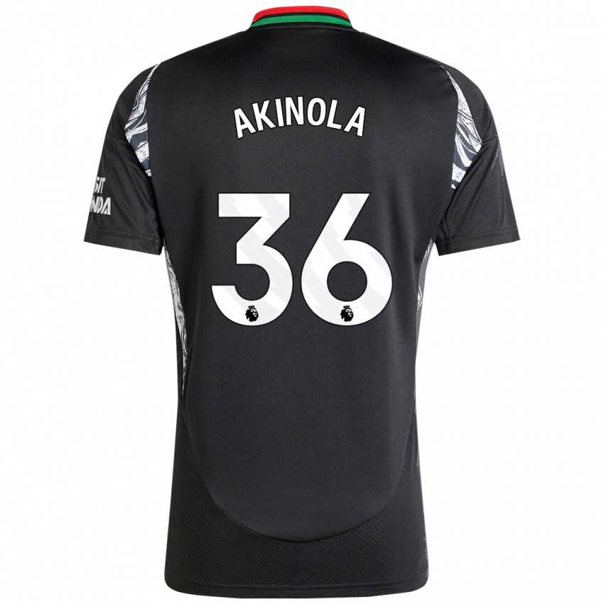 Hombre Camiseta Tim Akinola #36 Negro 2ª Equipación 2024/25 La Camisa Chile