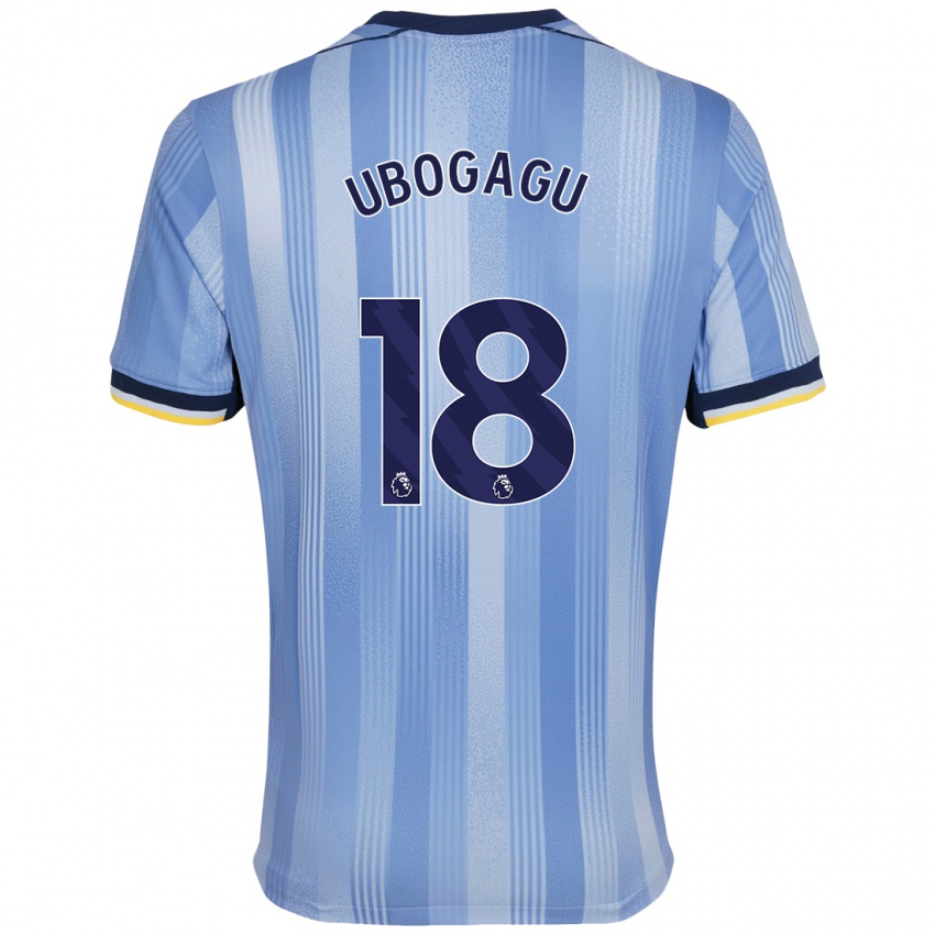 Hombre Camiseta Chioma Ubogagu #18 Azul Claro 2ª Equipación 2024/25 La Camisa Chile