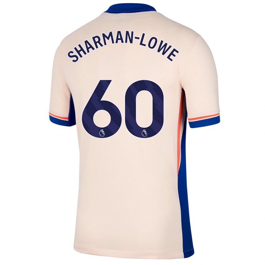 Hombre Camiseta Teddy Sharman-Lowe #60 Beige Claro 2ª Equipación 2024/25 La Camisa Chile