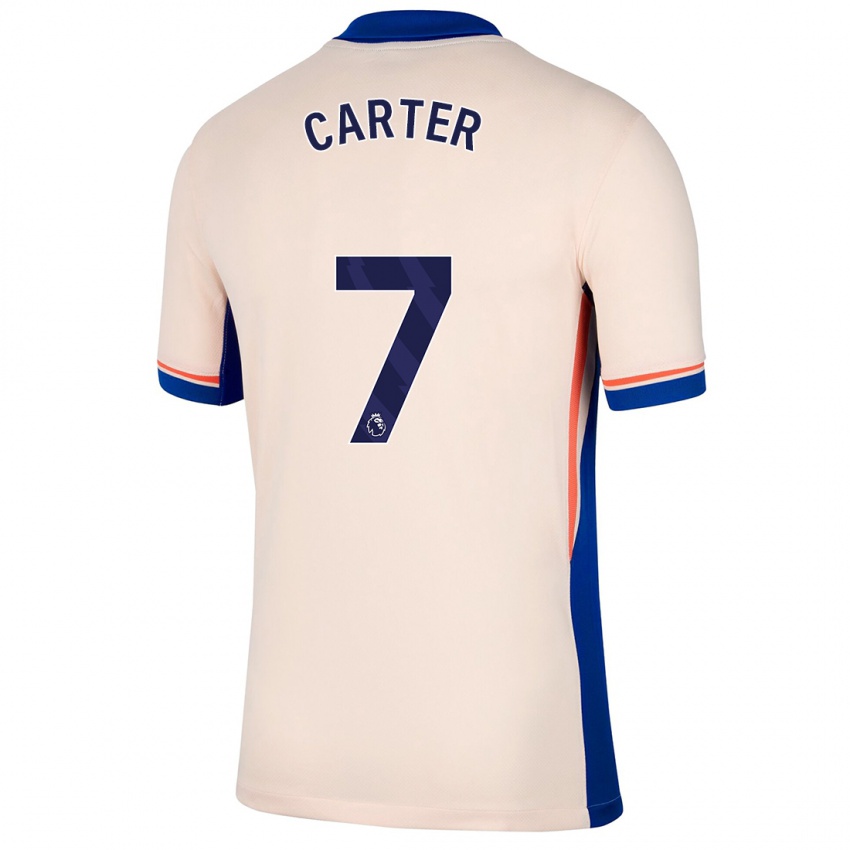 Hombre Camiseta Jessica Carter #7 Beige Claro 2ª Equipación 2024/25 La Camisa Chile