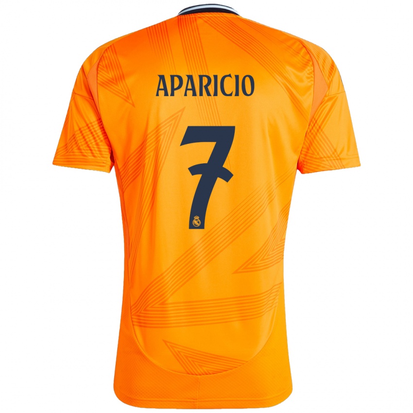 Hombre Camiseta Esteban Aparicio #7 Naranja 2ª Equipación 2024/25 La Camisa Chile