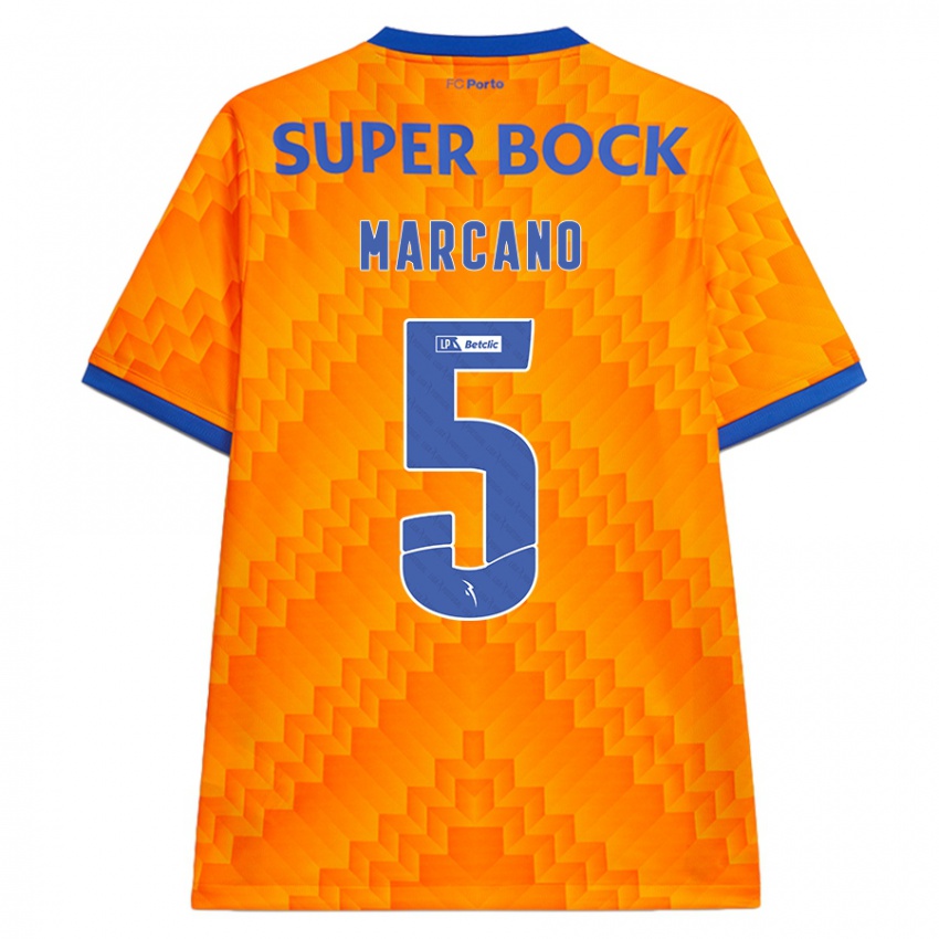 Hombre Camiseta Ivan Marcano #5 Naranja 2ª Equipación 2024/25 La Camisa Chile