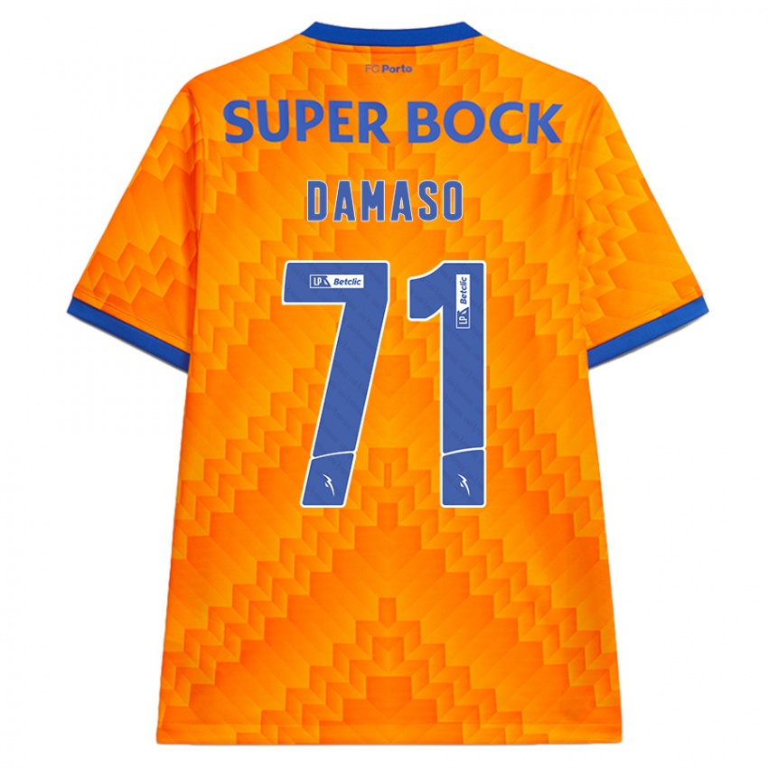 Hombre Camiseta Nico Damaso #71 Naranja 2ª Equipación 2024/25 La Camisa Chile