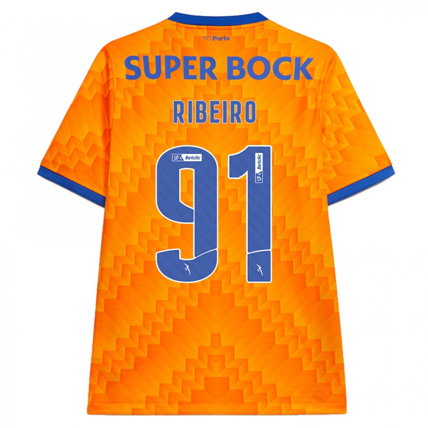 Hombre Camiseta Gonçalo Ribeiro #91 Naranja 2ª Equipación 2024/25 La Camisa Chile