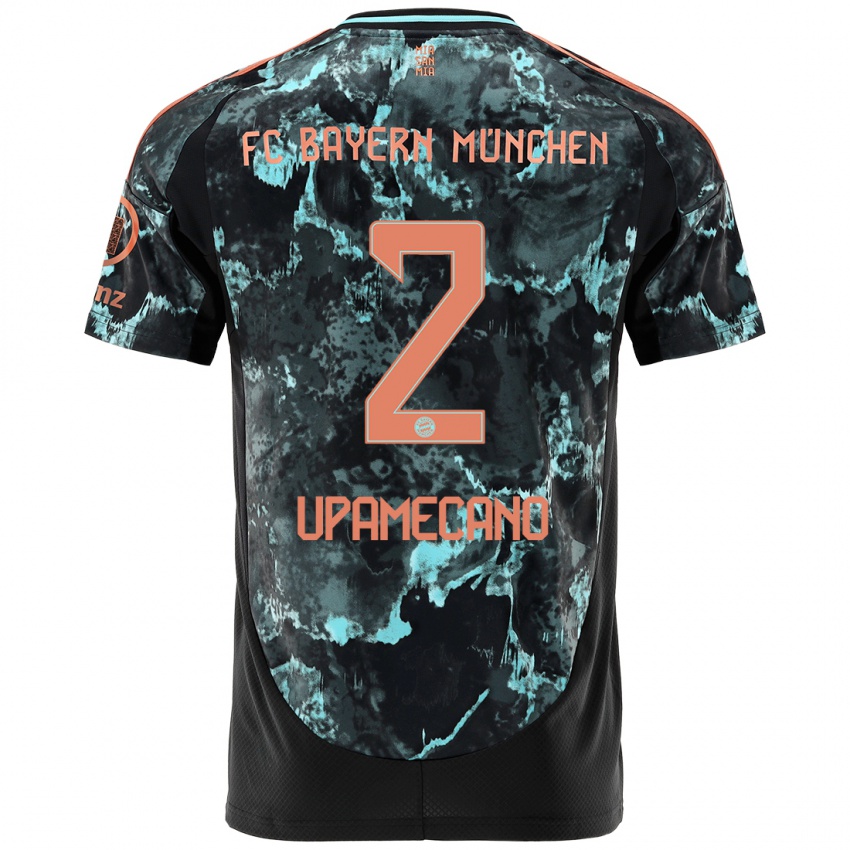 Hombre Camiseta Dayot Upamecano #2 Negro 2ª Equipación 2024/25 La Camisa Chile