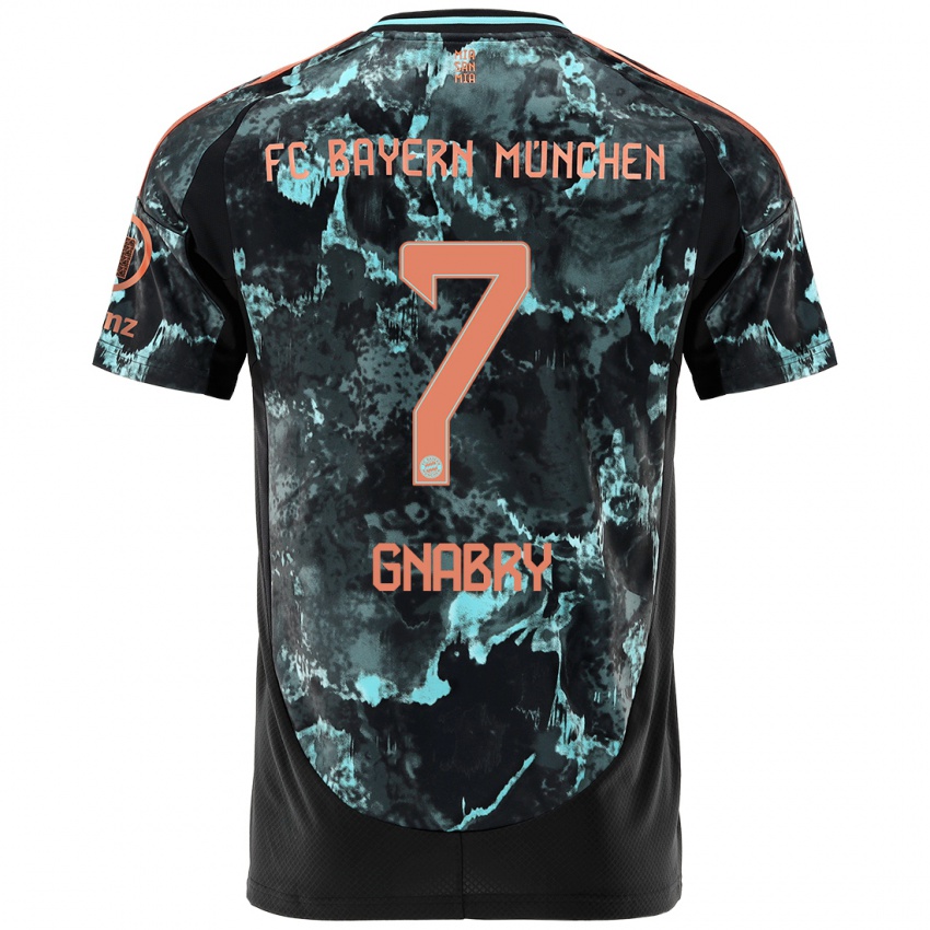 Hombre Camiseta Serge Gnabry #7 Negro 2ª Equipación 2024/25 La Camisa Chile