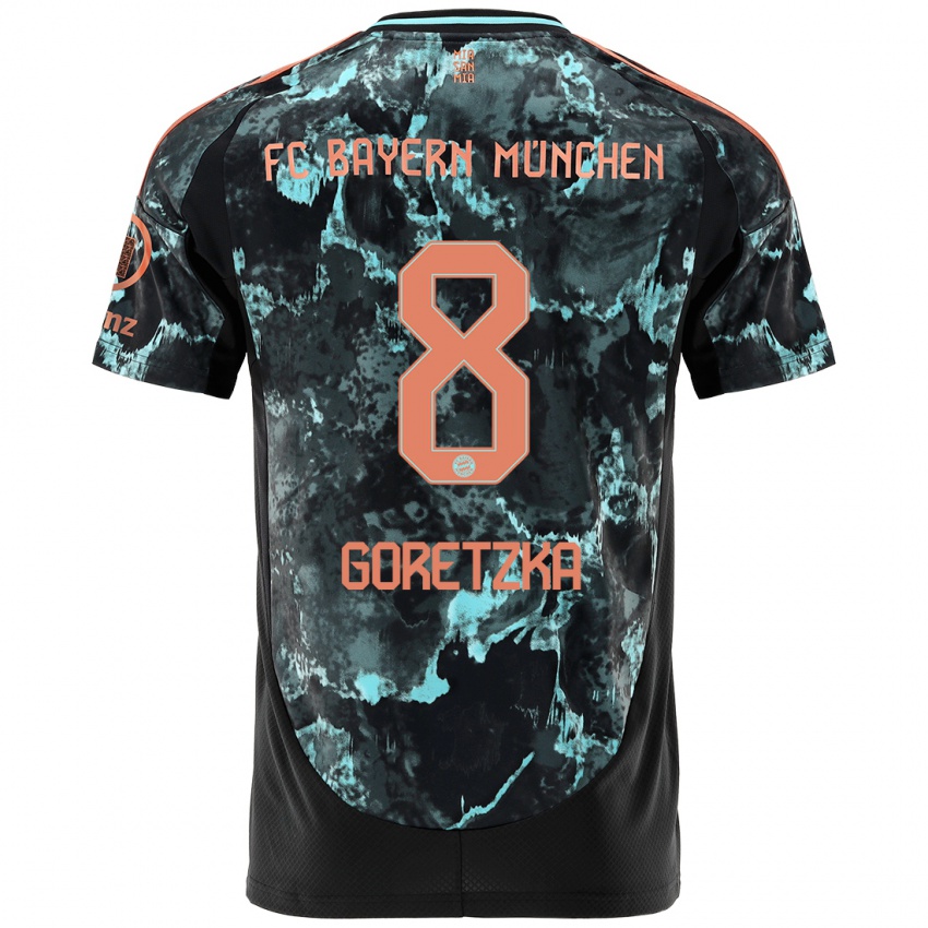 Hombre Camiseta Leon Goretzka #8 Negro 2ª Equipación 2024/25 La Camisa Chile