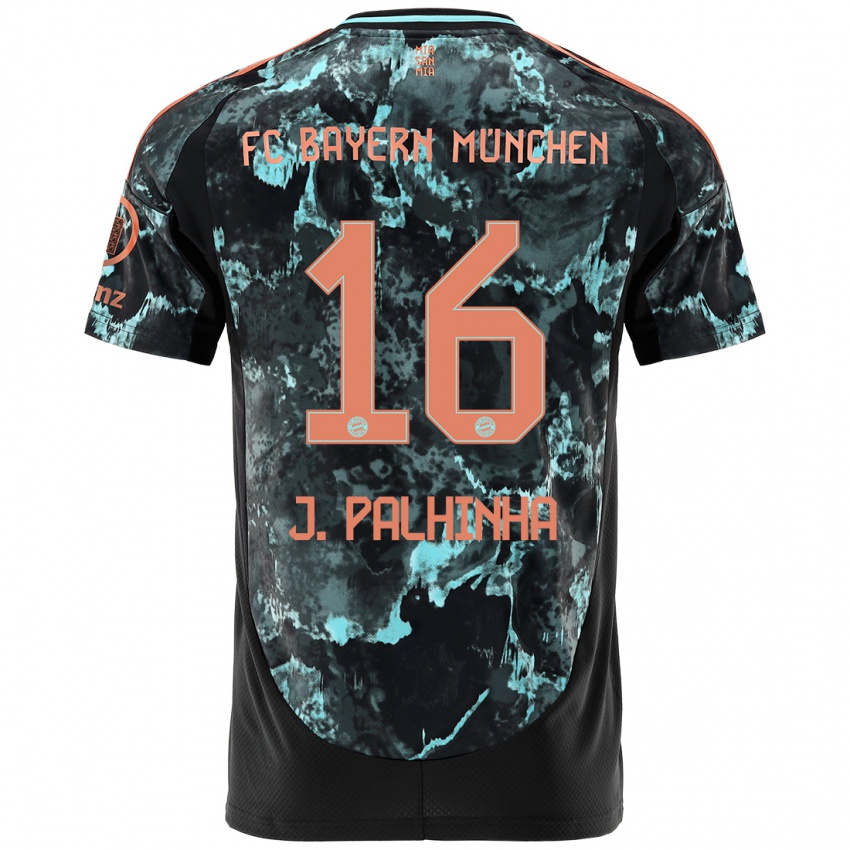 Hombre Camiseta João Palhinha #16 Negro 2ª Equipación 2024/25 La Camisa Chile