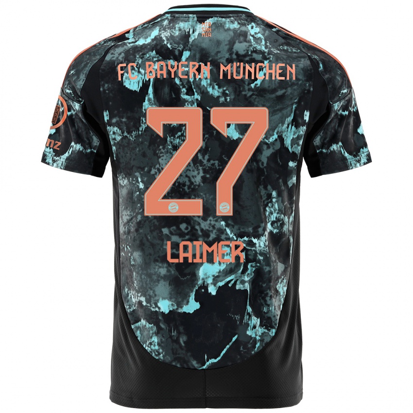 Hombre Camiseta Konrad Laimer #27 Negro 2ª Equipación 2024/25 La Camisa Chile