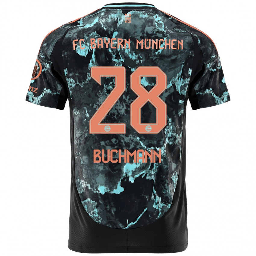 Hombre Camiseta Tarek Buchmann #28 Negro 2ª Equipación 2024/25 La Camisa Chile