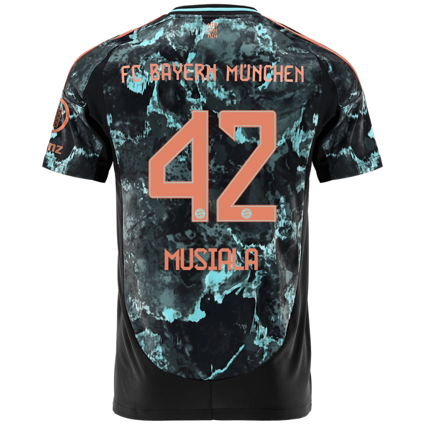 Hombre Camiseta Jamal Musiala #42 Negro 2ª Equipación 2024/25 La Camisa Chile