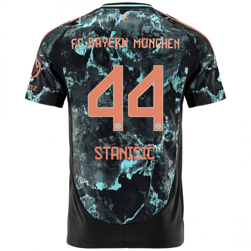 Hombre Camiseta Josip Stanisic #44 Negro 2ª Equipación 2024/25 La Camisa Chile