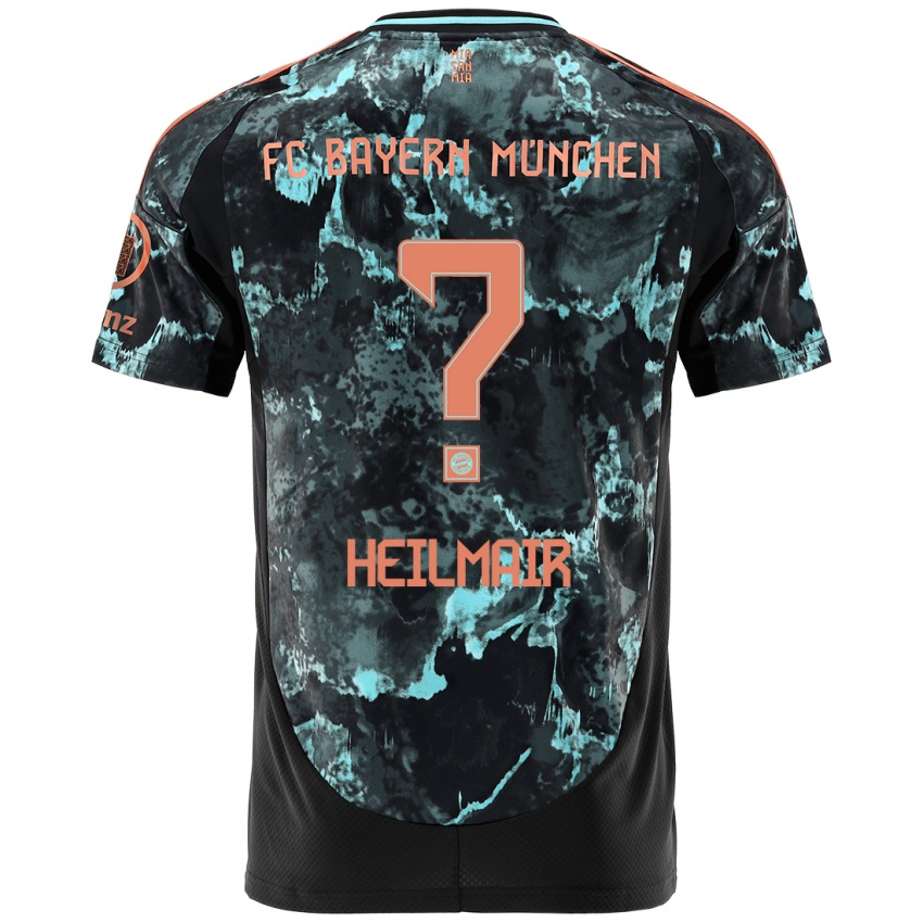 Hombre Camiseta Hannes Heilmair #0 Negro 2ª Equipación 2024/25 La Camisa Chile