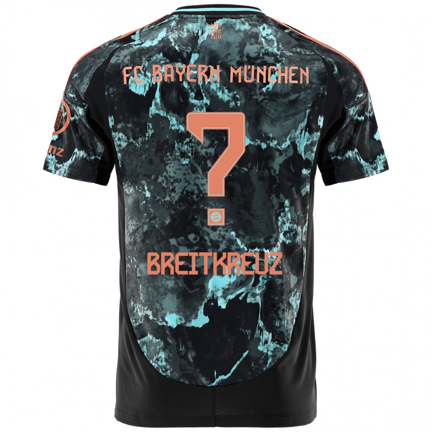 Hombre Camiseta Steve Breitkreuz #0 Negro 2ª Equipación 2024/25 La Camisa Chile